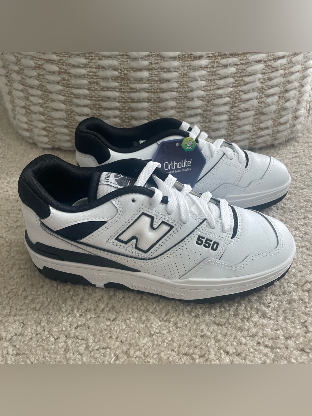 New Balance Men’s 550 Sneakers — White/Black